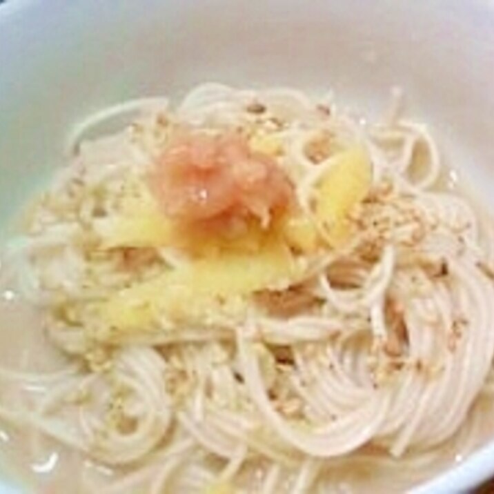 豆乳スープのあったかそうめん